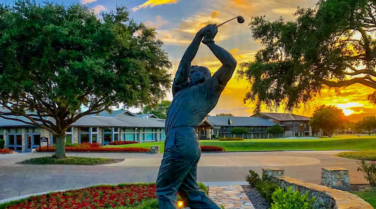 Arnold Palmer statue at Bay Hill Club and Lodge in Dr Phillips Orlando Florida