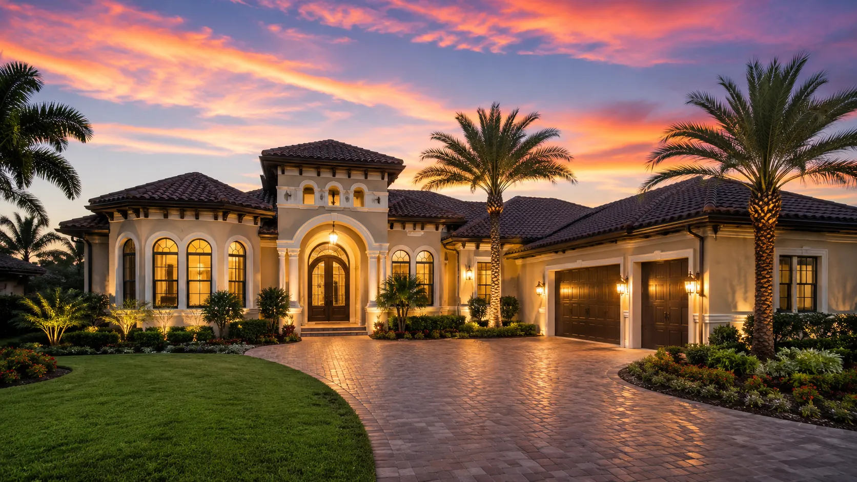 Pool home backyard in Reunion Florida resort community