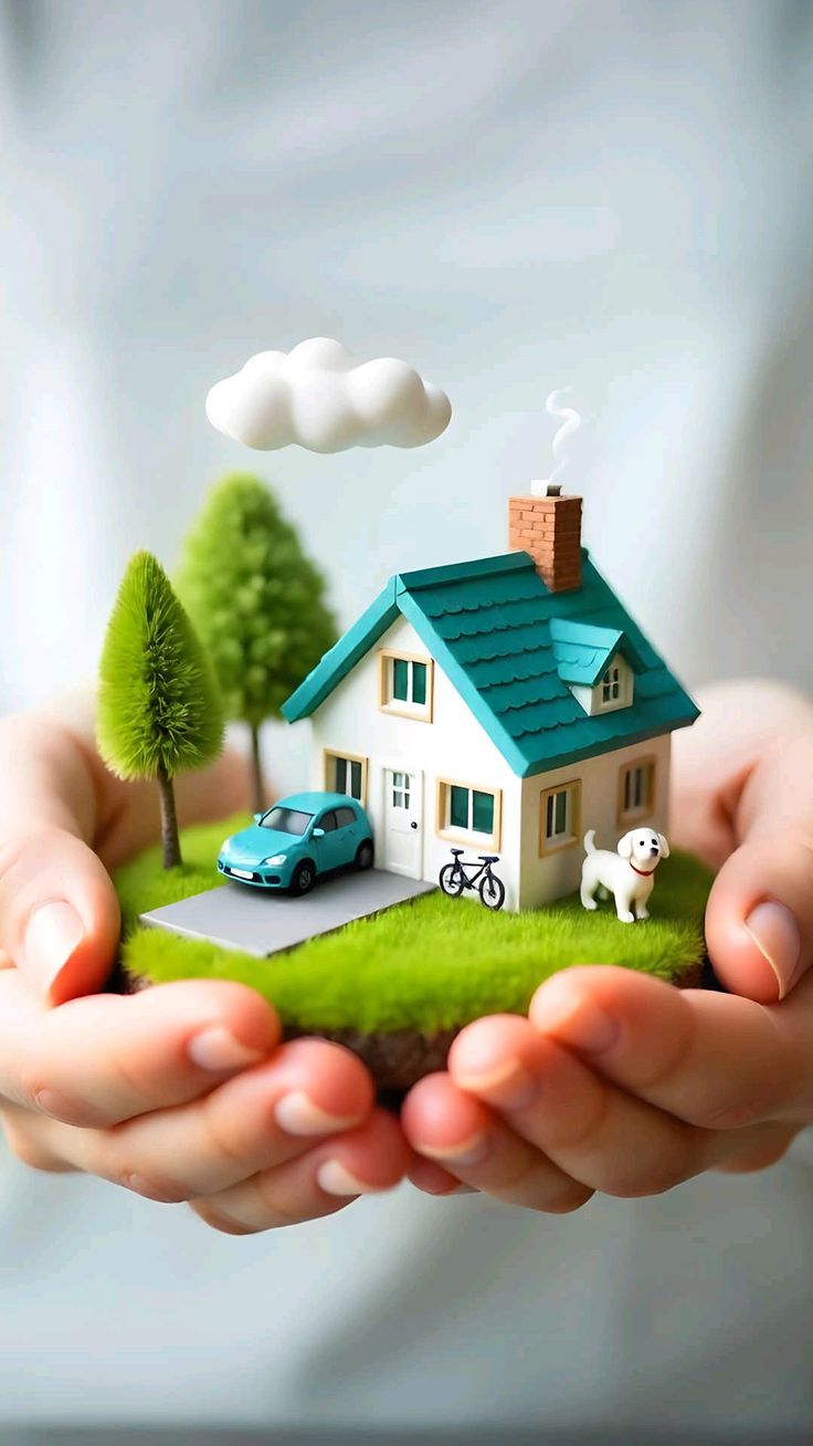Hands holding a home representing first time purchase
