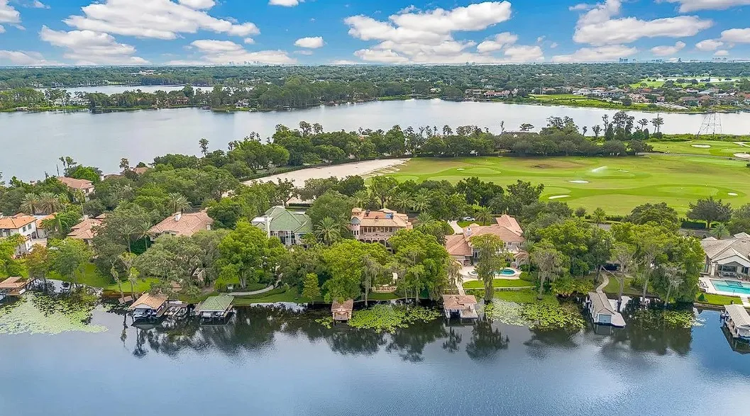 Guard-gated entrance to Isleworth luxury community in Windermere Florida
