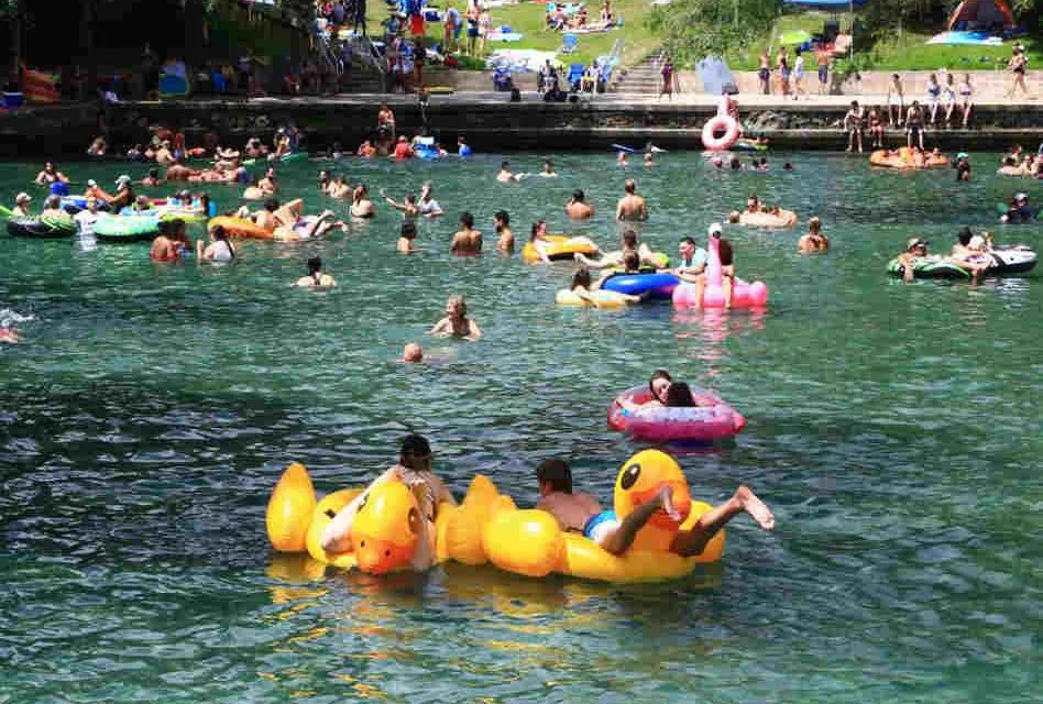 Wekiwa Springs State Park near Orlando Florida with emerald green spring water